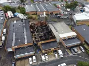 Drone Images Show Aftermath of Huge Factory Blaze in Washington