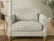 Dunelm cuts £200 off Millie Chenille Stripe Snuggle Chair in 50% sale