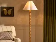 Dusk's Betsy Pine Floor Lamp Slashed to £48 with Code EXTRA20