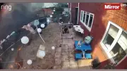 Family Flees as Wildfire Engulfs Stourbridge Home on Doorcam