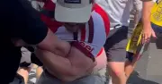 Fans filmed brawling in Cardiff before Arsenal vs Man City Community Shield