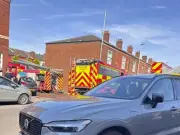 Fire crews tackle shed blaze on Watson Street in Eccles