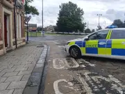 Forensics at Blyth roundabout after collision sends person to hospital