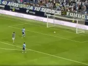 Fulham walk off as Malaga score penalty into empty net