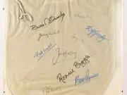 Great Train Robbery mail bag signed by 10 gang members up for auction