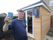 Greggs Superfan Builds Themed Bar in Gateshead Garden
