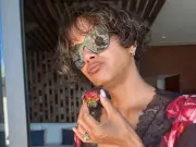 Halle Berry goes braless in daring holiday shoot for 60th birthday