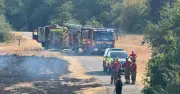 Hornchurch Country Park fire: 100 firefighters tackle grass blaze