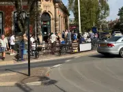 Huge queue outside Formby Specsavers as people rush to buy solar eclipse glasses