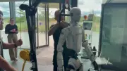 Humanoid Robot Zomet Spotted Walking in Cramlington by Residents