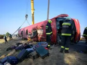 Hungary tourist bus crash kills 12, driver held