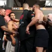 Itauma Slapped by Hrgovic After Shoving Him Off Stage at Chaotic Weigh-In