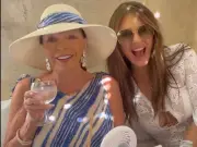Joan Collins and Liz Hurley's Glamorous St Tropez Lunch