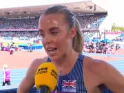 Keely Hodgkinson sends message to Audrey Werro after fall