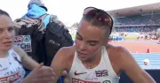 Keely Hodgkinson's BBC interview interrupted by rival Eloisa Coiro