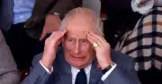 King Charles had to peel Anna Williamson off him after near miss