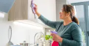 Kitchen cabinets cleaned for 64p with one simple ingredient