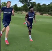 Kudus and Kulusevski step up recovery in Spurs training footage