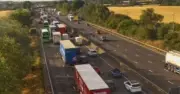 M1 chaos: Diesel spill closes lanes, 30-min delays