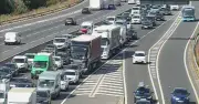 M23 shut near Gatwick after van fire causes travel chaos