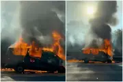 M23 van fire causes chaos and delays near Gatwick Airport