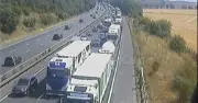 M4 closed in Swindon after lorry fire causes delays