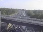 M56 eastbound blocked by vehicle fire near Wythenshawe