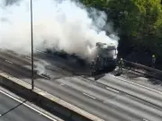 M6 closed in West Midlands after lorry fire