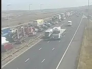 M62 fire causes 40-minute delays and 4-mile queues