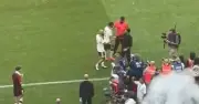 Man Utd players greet Amorim after AC Milan defeat