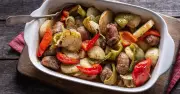 Mary Berry's quick sausage traybake: one-pot family dinner