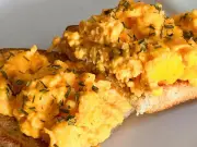 Mascarpone makes scrambled eggs creamier and tastier