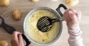 Mashed potatoes taste 'creamy' and are 'side worthy' with special 'mix'