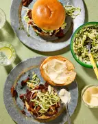 Meera Sodha's Oyster Mushroom Burgers with Five-Spice Slaw