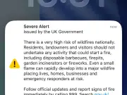 Millions startled by blaring emergency alert warning of 'very high' wildfire risk