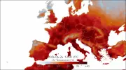 NASA timelapse shows Europe's 40C heatwave toll