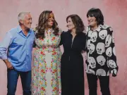 Nigella Lawson poses with Bake Off co-stars after replacing Prue Leith