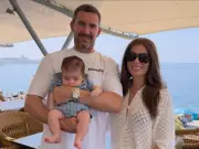 Nikki Sanderson shares adorable first holiday pics with baby son