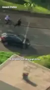 Officer rugby tackles e-bike rider in Newport drug arrest