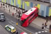 Pedestrian injured as double decker bus crashes into building in Hayes