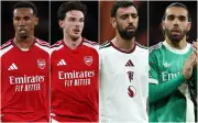 PFA Player of the Year: Arsenal trio and Fernandes on shortlist