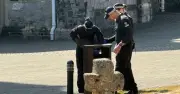Police swarm Buckfast Abbey ahead of Ann Widdecombe's funeral