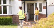 Postman shocked by what people wear to answer the door