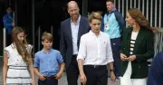 Prince Louis and Charlotte Delight at Commonwealth Games Mascots