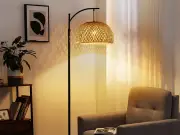 Rattan Floor Lamp £52.79 at Yimbly After SUMMER10 Code