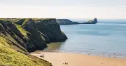 Rhossili Bay named UK's best beach with 4.9 stars from 6,792 reviews