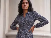 Roman's Navy Floral Midi Dress Gets 25% Off in Autumn Deal