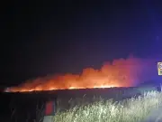 Saddleworth Moor fire: Firefighters tackle blaze as road shut