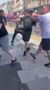 Scuffle breaks out between rival fans at Community Shield in Cardiff
