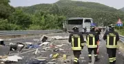 Six dead, 26 injured in Italy bus crash